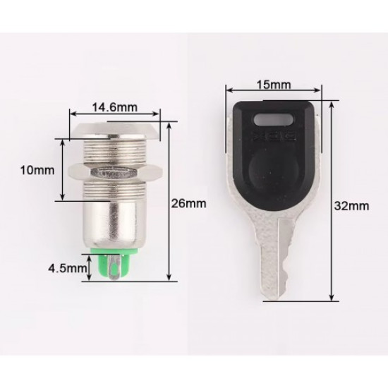 12mm Metal Button 2 Anahtarlı