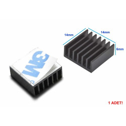 14x14x6mm Alüminyum Soğutucu