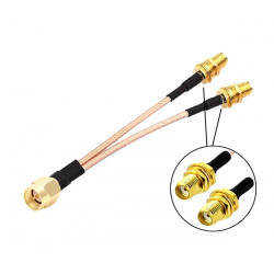 Y Tip RG316 15cm Sma Erkek 2x Sma Dişi