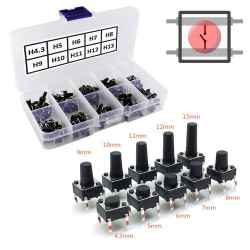 200 Adet 6x6mm Tact Buton Set