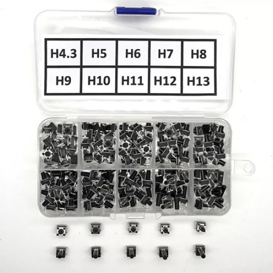 200 Adet 6x6mm Tact Buton Set