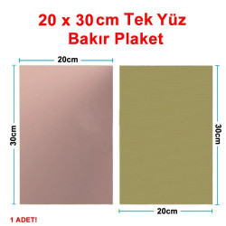 20x30cm Tek Yüz Bakır Pcb