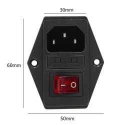 220V Power Soketi Erkek Anahtarlı