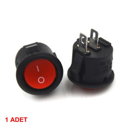 16mm Yuvarlak 2 Pin Anahtar Kırmızı