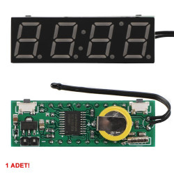 3 in 1 Voltmetre Termometre Saat