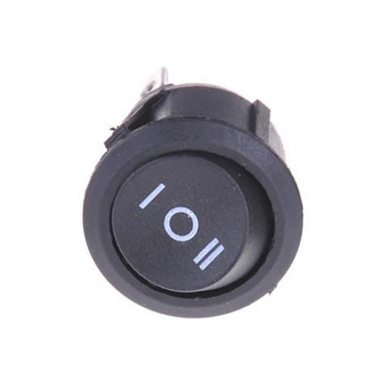 23mm Yuvarlak 3 Pin Anahtar Siyah