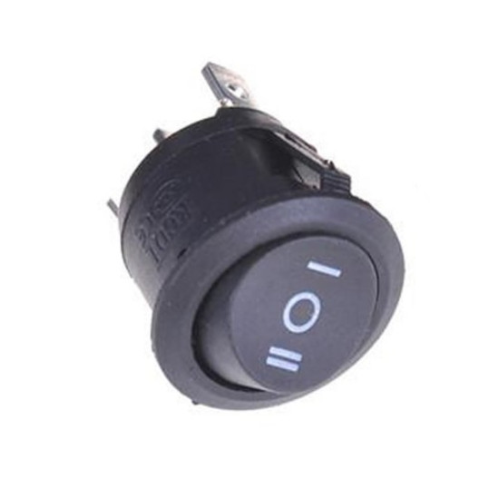 23mm Yuvarlak 3 Pin Anahtar Siyah