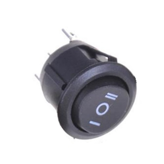 23mm Yuvarlak 3 Pin Anahtar Siyah