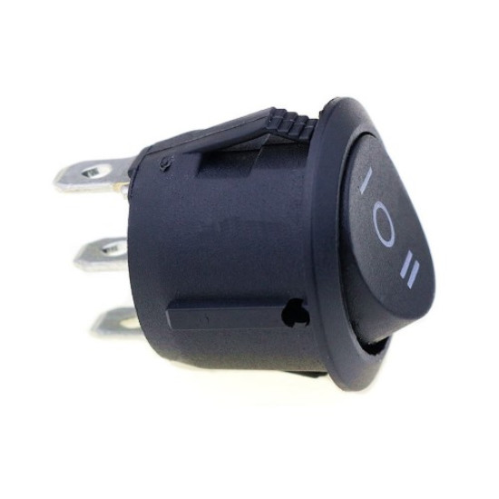 23mm Yuvarlak 3 Pin Anahtar Siyah