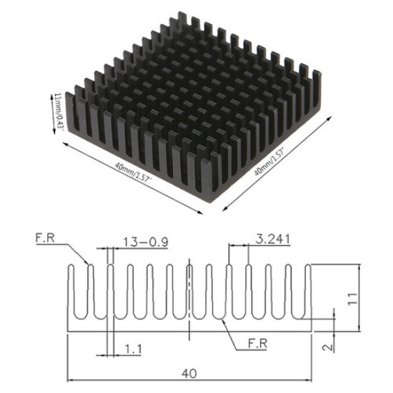 Alüminyum Soğutucu 4x4cm