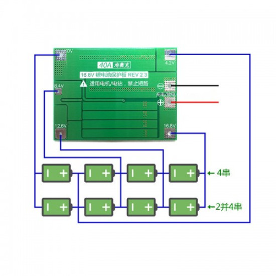 BMS 4S 40A Koruma Kartı Standart