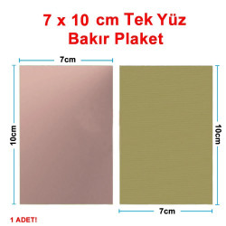 7x10cm Tek Yüz Bakır Pcb