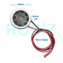 Hoparlör 1W 8ohm 20mm Yuvarlak