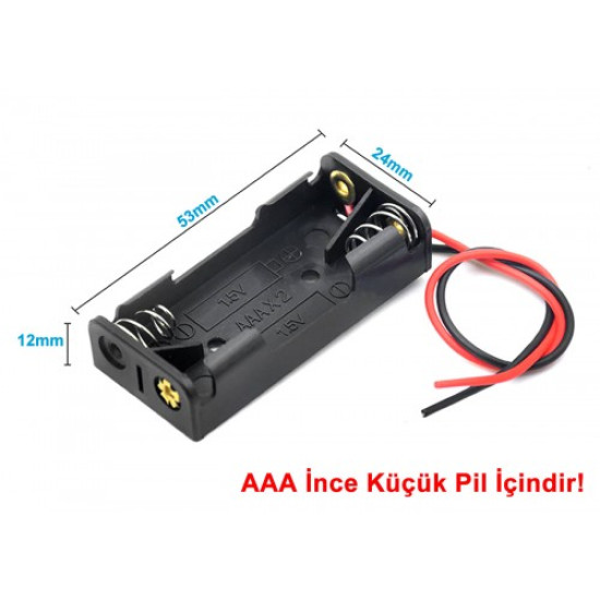 2'li AAA İnce Pil Yuvası