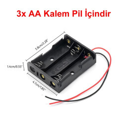 3'lü AA Kalem Pil Yuvası