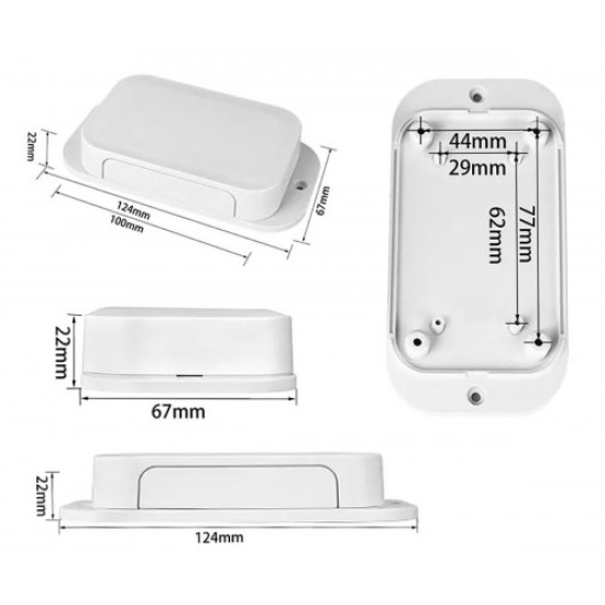 AK-W-67 100x67x22mm Plastik Kutu Beyaz
