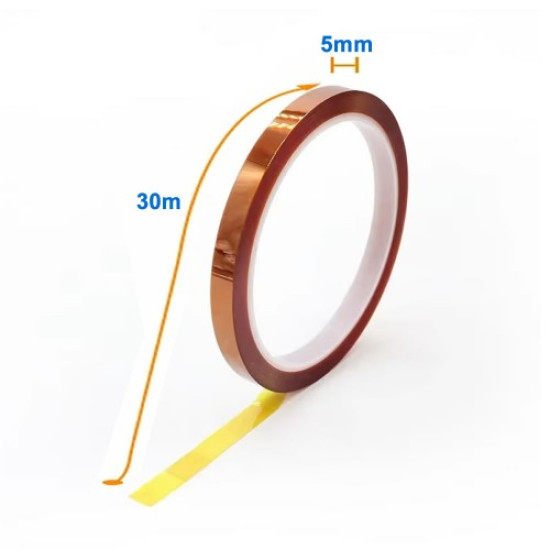 Kapton Bant 5mm x 30 Metre