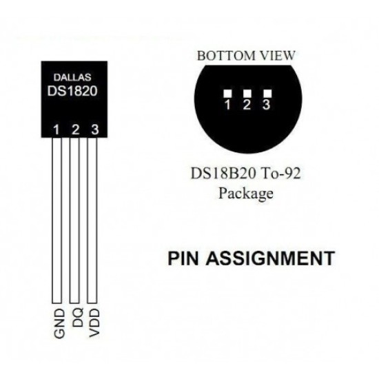 DS18B20 Sıcalık Isı Sensörü