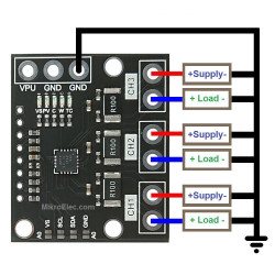 3 Kanal INA3221 Voltaj Akım Güç İzleme Modülü