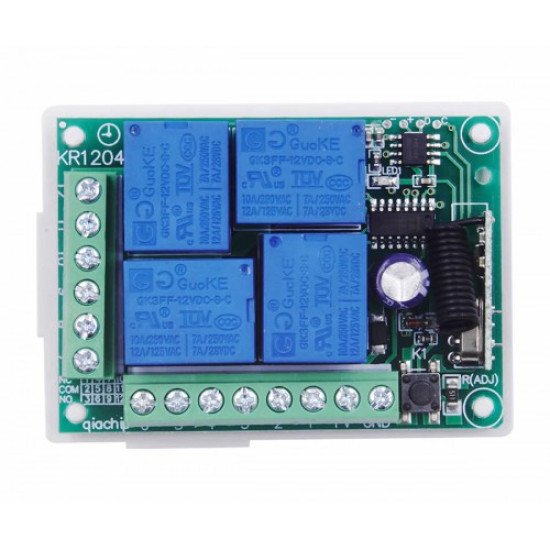 433MHz 4 Kanal Röle 12V KR1204