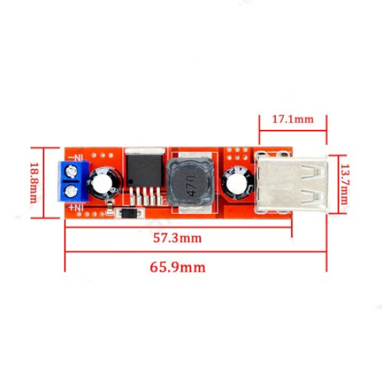 LM2596 Dual USB Power Modül