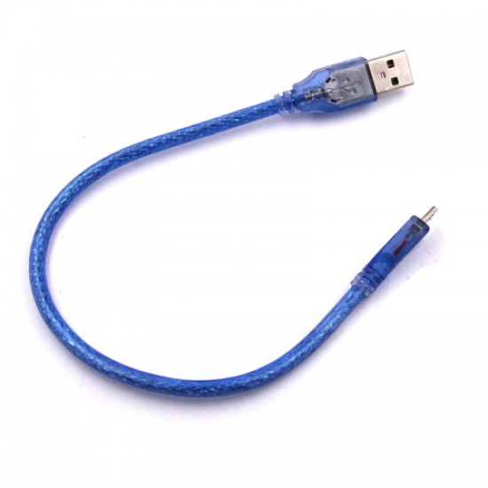 30cm Micro Usb Kablo Mavi