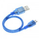 30cm Micro Usb Kablo Mavi
