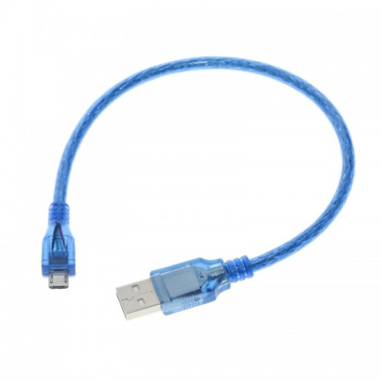 30cm Micro Usb Kablo Mavi