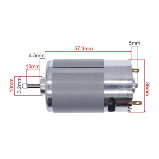 RS555 DC Motor 12V 7500Rpm