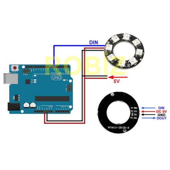 8li Halka WS2812B 5050 RGB LED