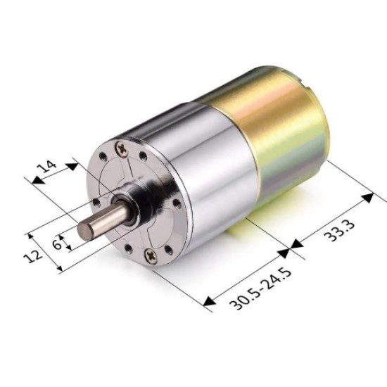 ZGA37RG DC Motor 12V 100Rpm